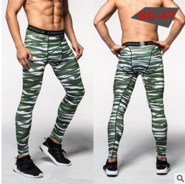 style: 18, Size: XXL - 2021 Men Compression Pants Tights Casual Bodybuilding Camouflage Skinny Leggings