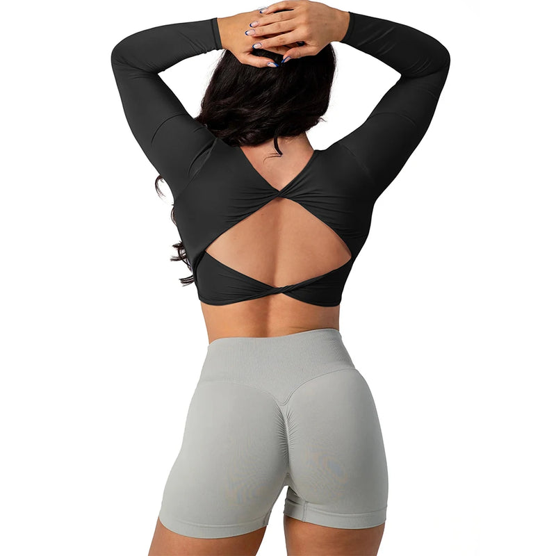 Dry Fit Backless Workout Top