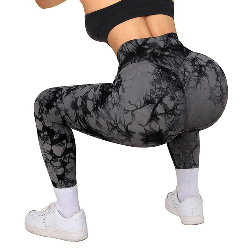 Breathable Seamless Tie Dye Leggings