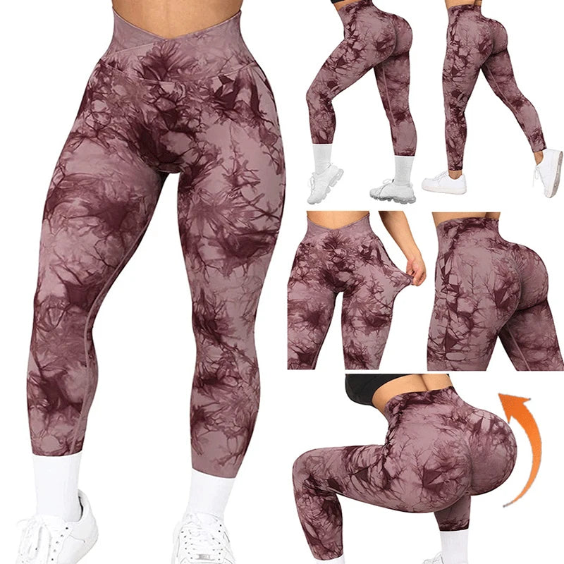 Breathable Seamless Tie Dye Leggings