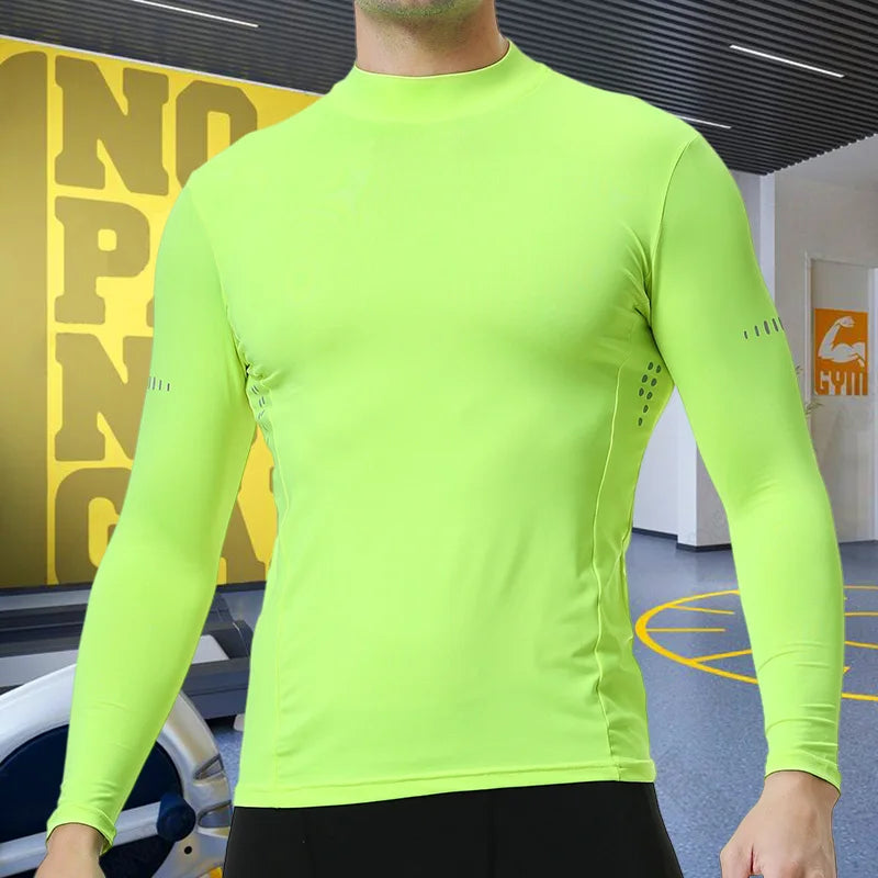 High Collar Breathable Compression Shirt